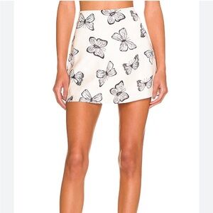More To Come Araceli Butterfly Print Mini Skirt